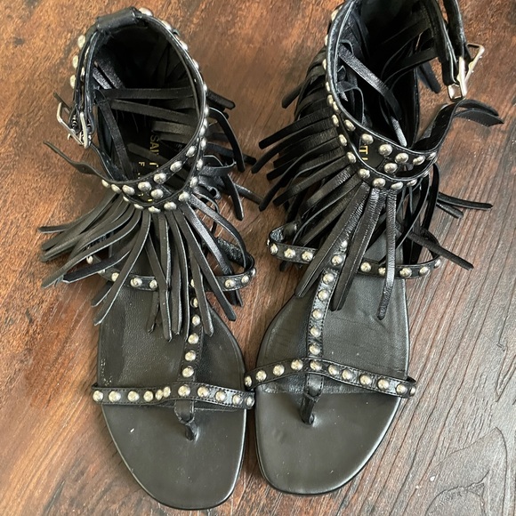 Saint Laurent Studded Gladiator Sandals - Picture 2 of 3